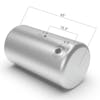 Peterbilt Aluminum Replacement 100 Gallon Fuel Tank 2007 & Newer - passenger dimensions