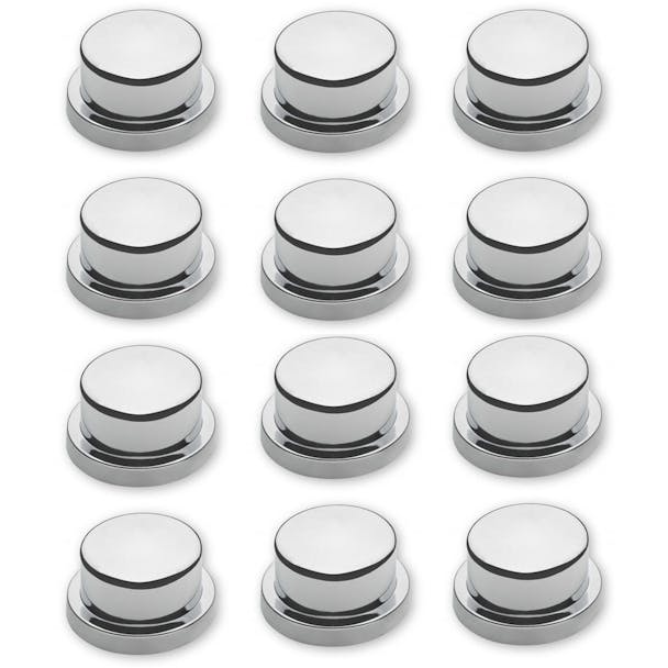 Chrome ABS Plastic 3/4" Lug Nut Cover 12-Pack (100975) - 12 pack
