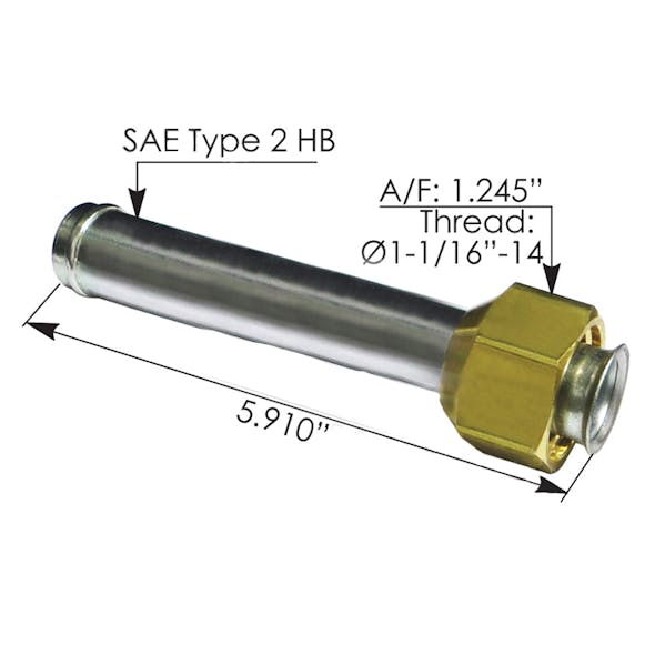 Freightliner Heater Pipe A0531253001 Dimensions
