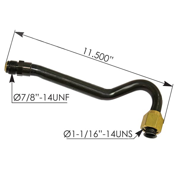 Freightliner Cascadia Air Discharge Pipe A1222817000 A12-22817-000 Dimensions