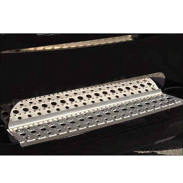 Freightliner Cascadia P4 Stainless Steel Front Lower Step Kick Panels-Installed