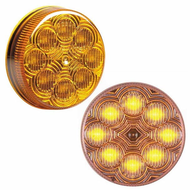 8 LED 2.5" Vantage Series Round Clearance Marker Light By Maxxima Both
