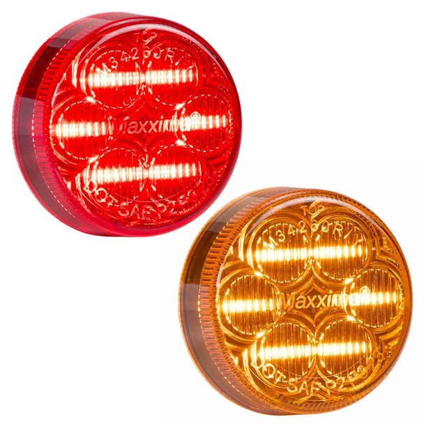 6 LED 2 Round Clearance Marker Light By Maxxima Both Default