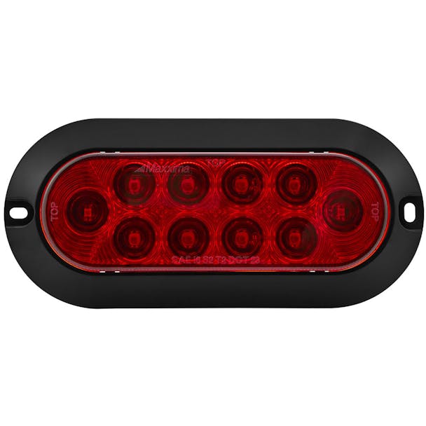 10 LED 6" Oval Red STT Light By Maxxima Default