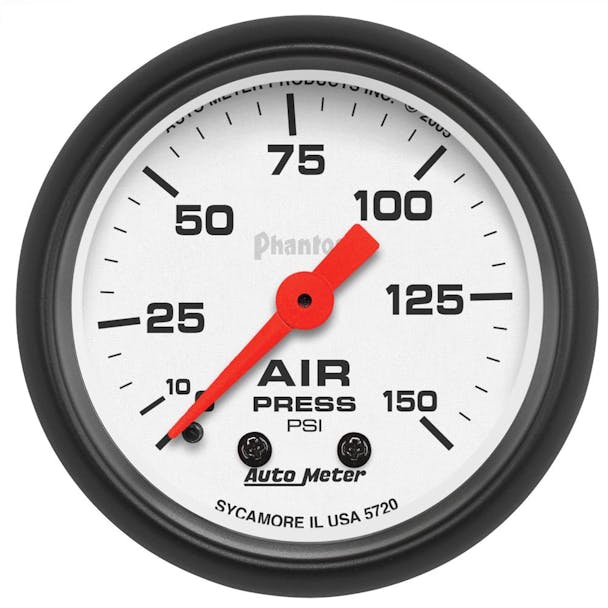 AutoMeter 2 1/16" 150 PSI Air Pressure Gauge Phantom Series-Main