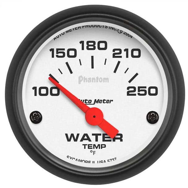 AutoMeter Electric 2 1/16" Water Temperature Gauge 100-250F Phantom Series