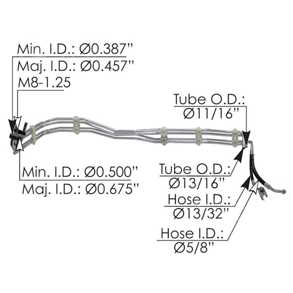Freightliner Cascadia Front Wall AC Cassette A2271852200 A2271852201 Dimensions