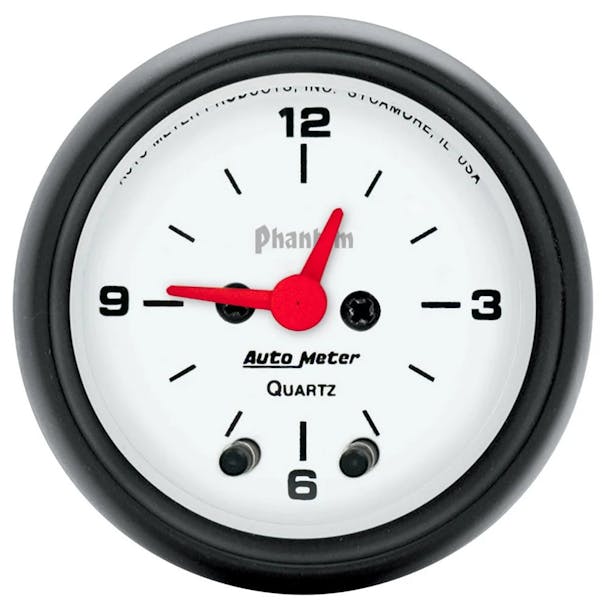 AutoMeter 2 1/16" 12 Hour Clock Phantom Series-Main