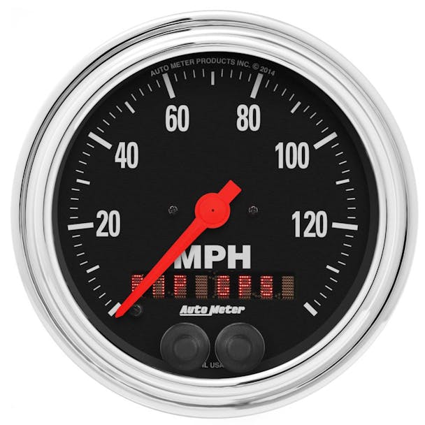 AutoMeter 3-3/8" 140 GPS Speedometer Gauge Traditional Chrome Series-Main