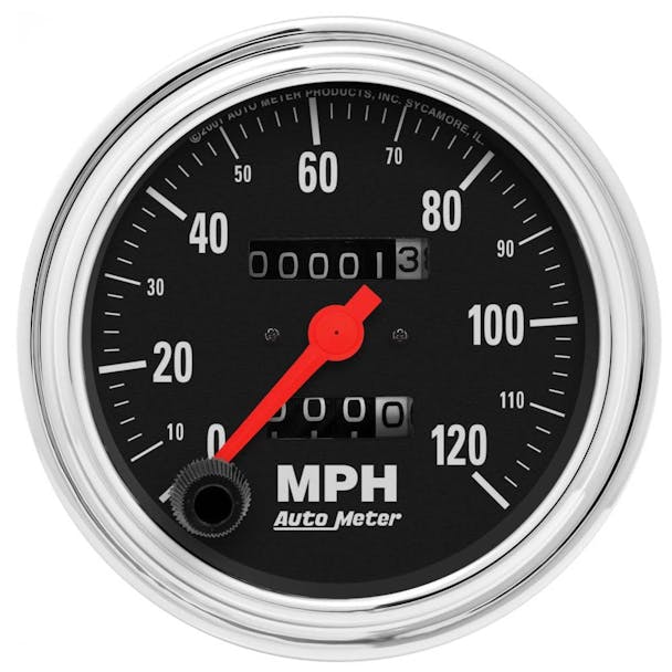 AutoMeter 3-3/8" 120 GPS Speedometer Gauge Traditional Chrome Series-Main