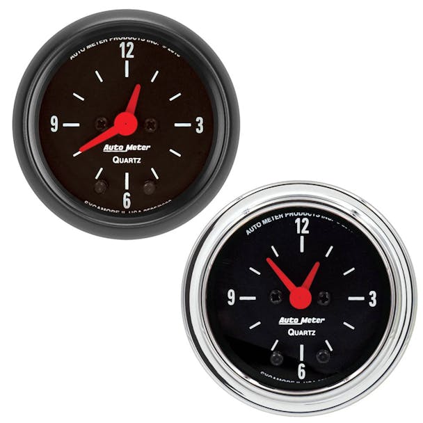 AutoMeter 2 1/16" 12-Hour Quartz Analog Gauge Clock
