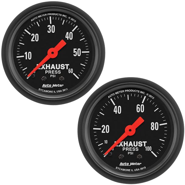 AutoMeter 2 1/16" Mechanical Exhaust Pressure Gauge Z-Series