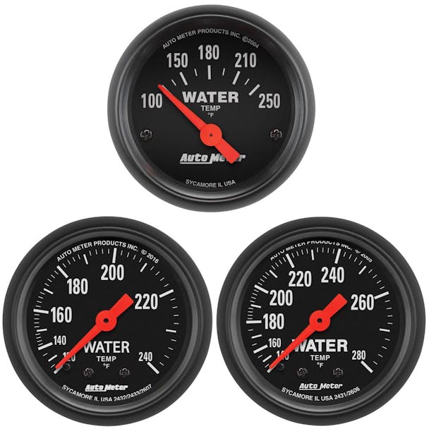 AutoMeter 2 1/16" Water Temperature Gauge Z-Series