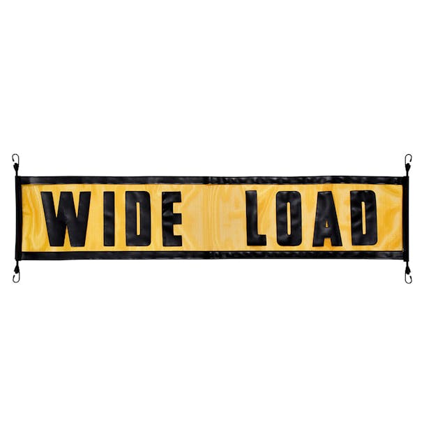 Heavy Duty Wide Load Vinyl Mesh Sign With Bungie Cords