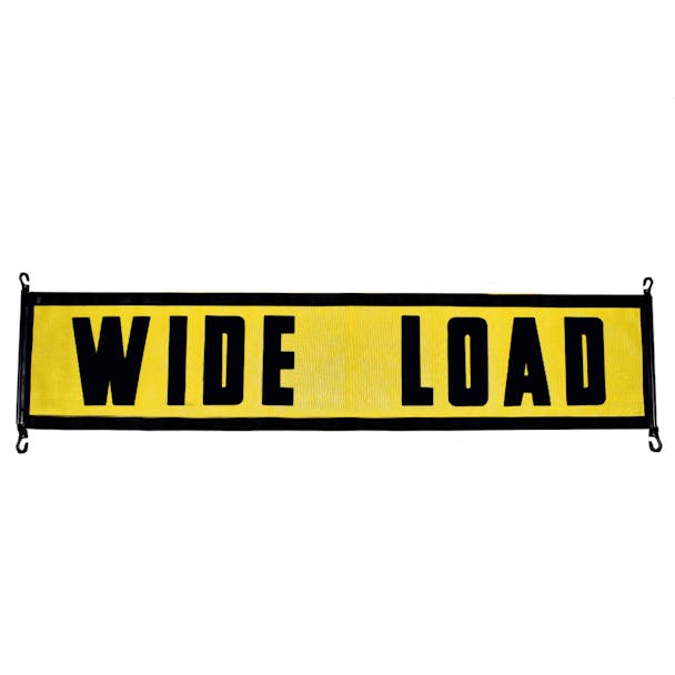 Heavy Duty Wide Load Vinyl Mesh Sign With Bungie Cords