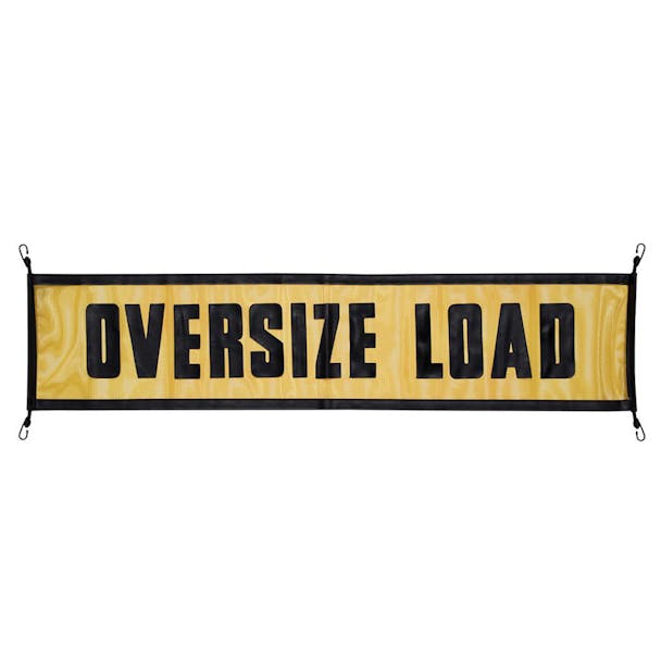 Heavy Duty Oversize Load Vinyl Mesh Sign With Bungee Hooks