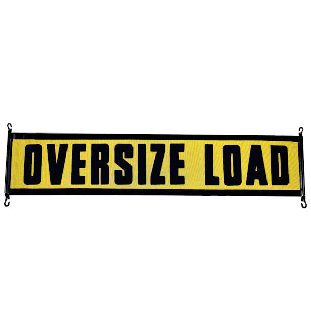 Heavy Duty Oversize Load Vinyl Mesh Sign With Bungee Hooks