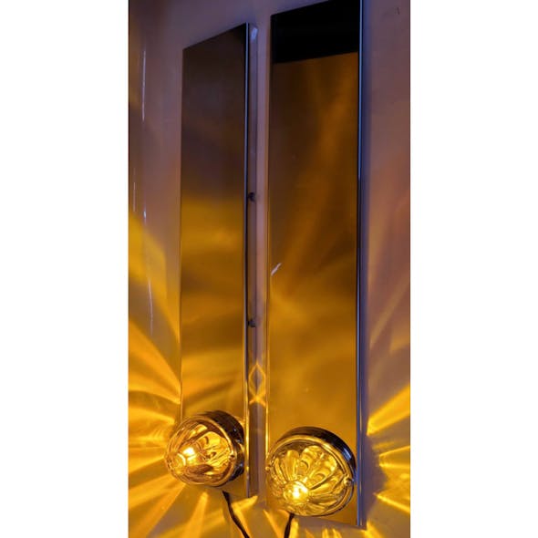 Peterbilt Straight Rear Air Cleaner Bracket With 1 Watermelon Light Hole - lit