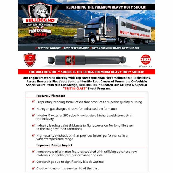 Kenworth Mack Peterbilt Bulldog HD Rear Shock Absorber Sheet 1