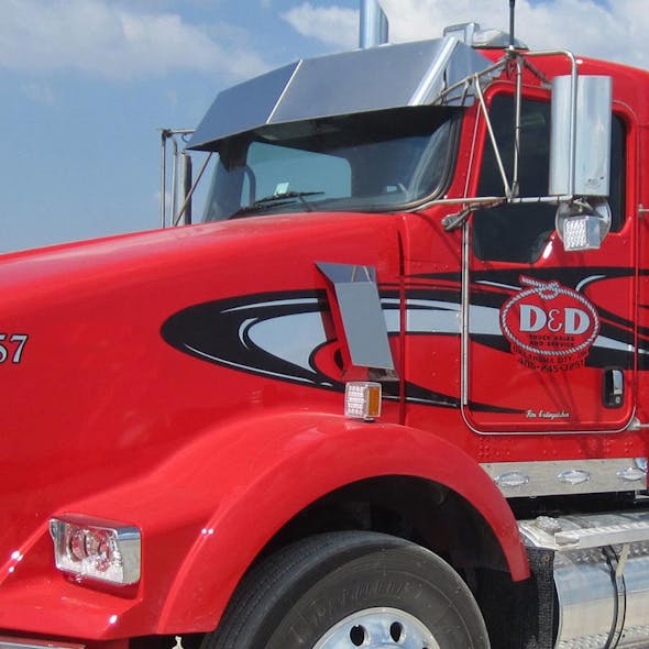 Kenworth T800 T600 Air Intake Cover On Red Truck Driver Side