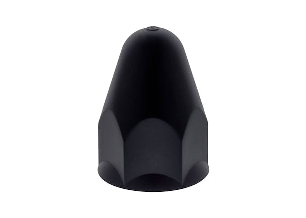 20 Pack of Matte Black Plastic 1 1/2" Push On Slotted Bullet Nut Cover - Thumbnail