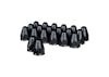 20 Pack of Matte Black Plastic 1 1/2" Push On Slotted Bullet Nut Cover - 20 Pack