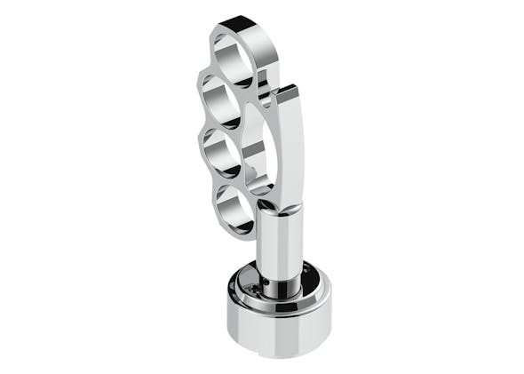 Chrome Knuckle Thread On Shift Knob With 9/10 Speed Adapter - Side