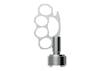 Chrome Knuckle Thread On Shift Knob With 9/10 Speed Adapter - -Flat