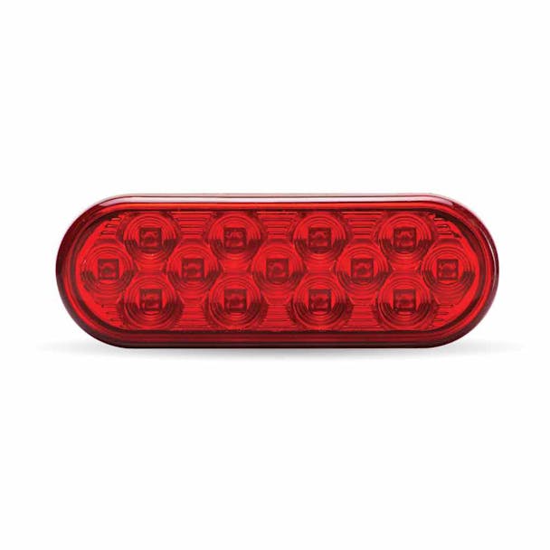 Red STT Oval Mirror LED 13 Diode Light