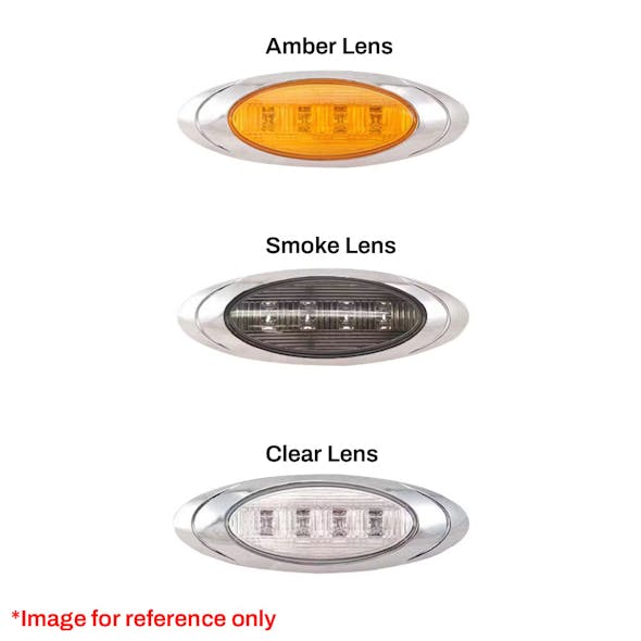 Peterbilt 589 P1 Style LED Stainless Steel Cab Panel Lights Sample