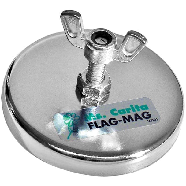 Chrome 2-5/8" Magnetic Flag Holder-Main