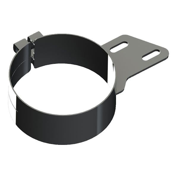 Peterbilt Angled Wide Band Exhaust Clamp by Lincoln Chrome 8in
