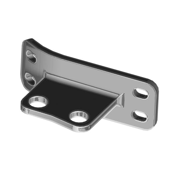 Peterbilt Chrome Exhaust Mounting Cab Bracket by Lincoln Chrome - straight