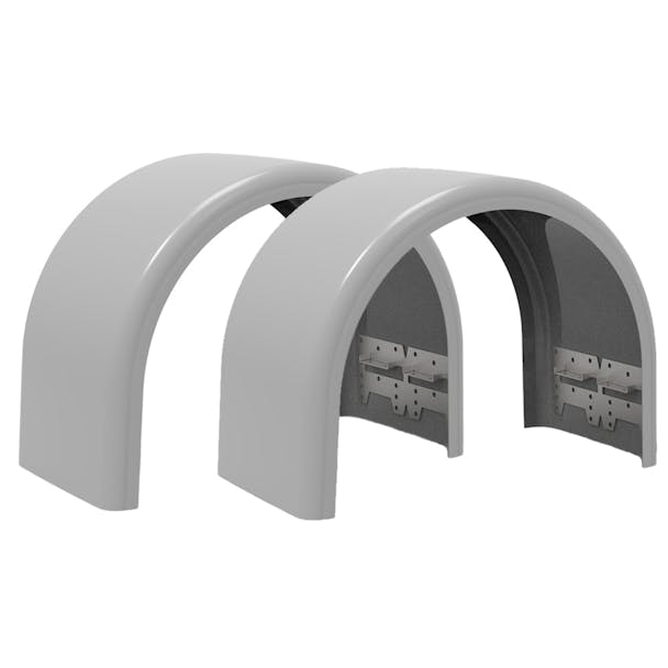 Semi Truck Fiberglass Single Axle Fender By Shift Products - pair