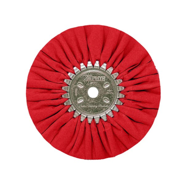 Zephyr Rosy Red Heavy Cutting Buffing Wheel- 8"