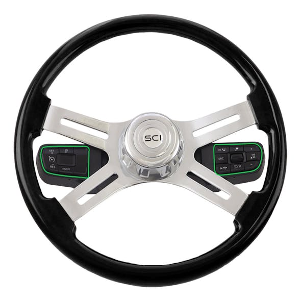 Peterbilt Kenworth Digital Dash Factory Switch Smart Kit for SCI Steering Wheels Black Example