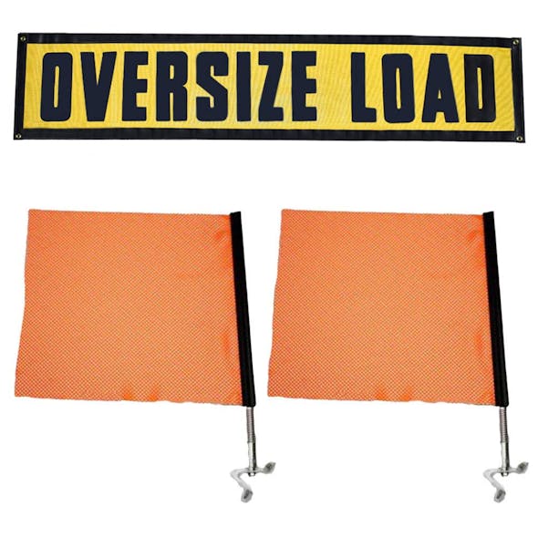 Oversize Load Banner & Spring Safety Flag 3-Piece Kit Default