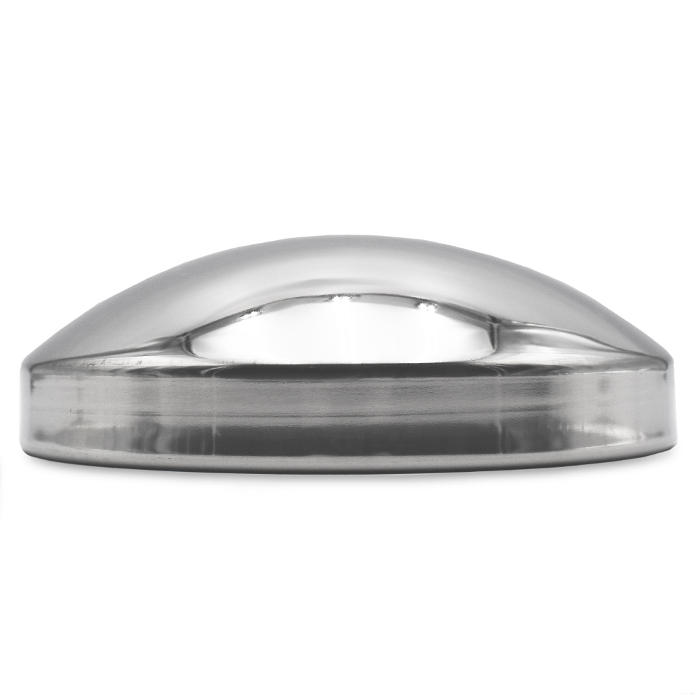 GG Grand General 20082 Stainless Steel Rear Hub Cap For Peterbilt 1995 & Up - 8" I.D., 1" Height