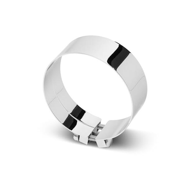 Bracketless Universal Chrome Wide Band Clamp by RoadWorks Default