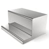 Peterbilt 304 Stainless Steel Battery Box Cover With Rounded Corners - standard step