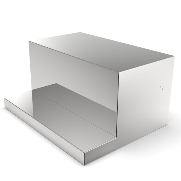 Peterbilt 304 Stainless Steel Battery Box Cover With Square Corners - Standard Step