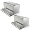 Peterbilt 304 Stainless Steel Battery Box Cover With Square Corners & Grips - Standard and Raised Step