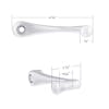 Peterbilt Chrome Window Crank Handle 1205091 81600003 - Dimensions