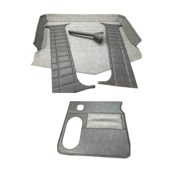 Peterbilt 379 Flat Top Day Cab Interior Kit 2 Tone Gray