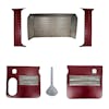 Peterbilt 379 Flat Top Day Cab Interior Kit Oxblood & Slate Gray