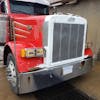 Kenworth T600 T800 W900L W900B Blackout Horizon Series DRL LED Headlight Assembly - Headlights on a truck example - lit