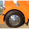 Peterbilt 389 Front Fender with 6" Lip By Talladega Fiberglass - side view of mounted fender
