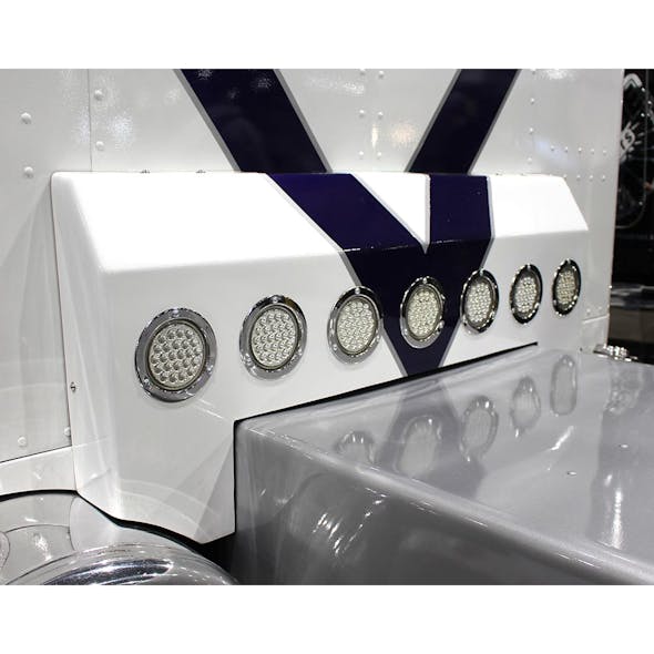 Universal 54" Shock Box By Talladega Fiberglass - Mounted Shock box with lights installed