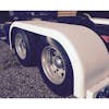Universal Straight Full Fenders by Talladega Fiberglass - angle front view