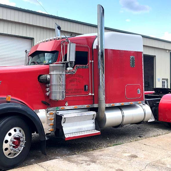 Kenworth 72" Flat Top Cab Conversion Top By Talladega Fiberglass - mounted driver side view